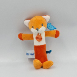 Doudou baton pouet renard orange blanc Roméo Baby nat