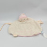 Doudou plat poupée lutin rose blanc coeur COROLLE