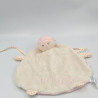 Doudou plat poupée lutin rose blanc coeur COROLLE