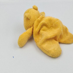 Petit Doudou hippopotame orange marron éponge