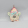 Ancien Doudou hochet lutin poupée rose bleu pois COROLLE