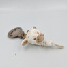 Attache tétine doudou girafe beige blanc rose Charlotte NATTOU