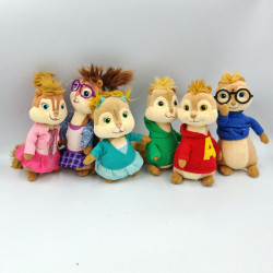 Lot de peluches écureuils Alvin et les Chipmunks + chipettes TY