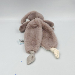 Doudou plat lapin marron glacé Papuche BABY NAT