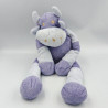 Doudou vache violet mauve bleu TARTINE ET CHOCOLAT