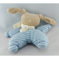 Doudou semi plat lapin Patachou bleu rayé Corolle 