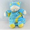 Doudou et compagnie plat marionnette chat bleu Noé