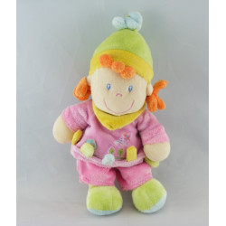 Doudou poupée lutin fille rose avion arbres NICOTOY