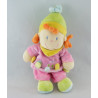 Doudou poupée lutin fille rose avion arbres NICOTOY