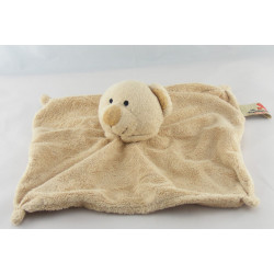 Doudou plat ours beige marron NICOTOY