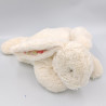Doudou lapin blanc rose fleurs JACADI