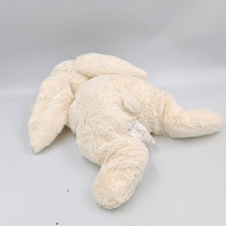 Doudou lapin blanc rose fleurs JACADI