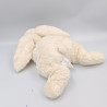 Doudou lapin blanc rose fleurs JACADI