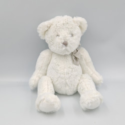 Doudou ours blanc noeud gris vichy JACADI