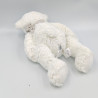 Doudou ours blanc noeud gris vichy JACADI