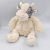 Doudou vache blanche grise CASA