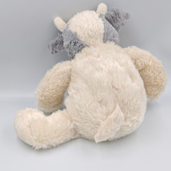 Doudou vache blanche grise CASA