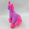 Doudou peluche licorne violet rose