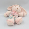 Doudou musical accordéon Lapin rose bleu fleurs Liliblue KALOO