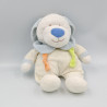 Doudou chien blanc coeurs bleu GIPSY
