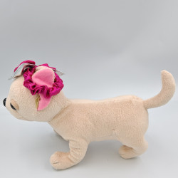 Peluche chien chihuahua beige rose CHI CHI LOVE