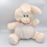 Peluche Puffalump lapin rose mauve Je t'aime