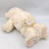 Peluche ours blanc créme noeud rouge Simply soft KEEL TOYS