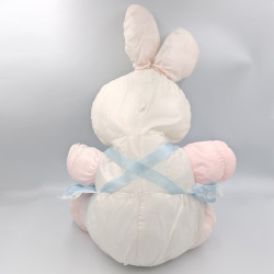 Peluche Puffalump lapin rose bleu pois Je t'aime