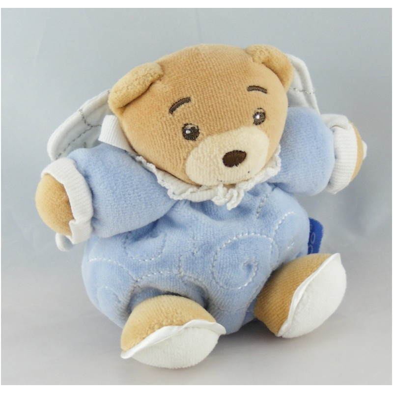 Mini Doudou ours vichy carreaux bleu KALOO