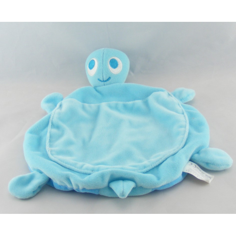 Doudou plat tortue verte violet bleu VETURA
