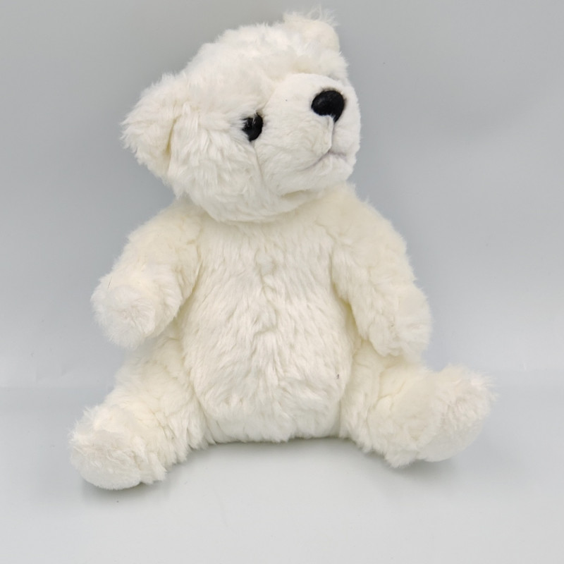 Doudou peluche ours polaire blanc AMIDIS