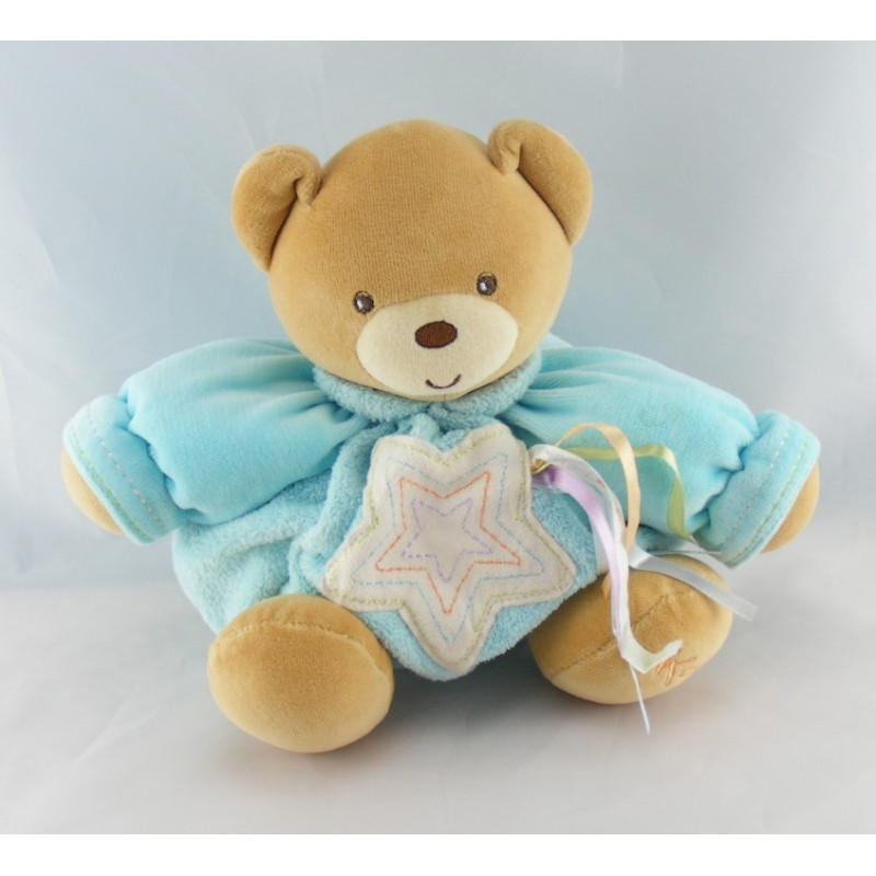 Doudou ours patapouf vichy bleu KALOO 