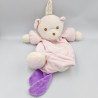 Doudou range pyjama ours blanc rose NOUNOURS