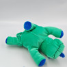 Doudou rhinocéros vert bleu