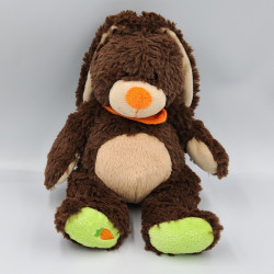 Doudou lapin marron orange vert ALTHANS CLUB