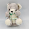 Ancienne peluche ours gris blanc offert par ELF
