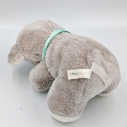 Ancienne peluche ours gris blanc offert par ELF
