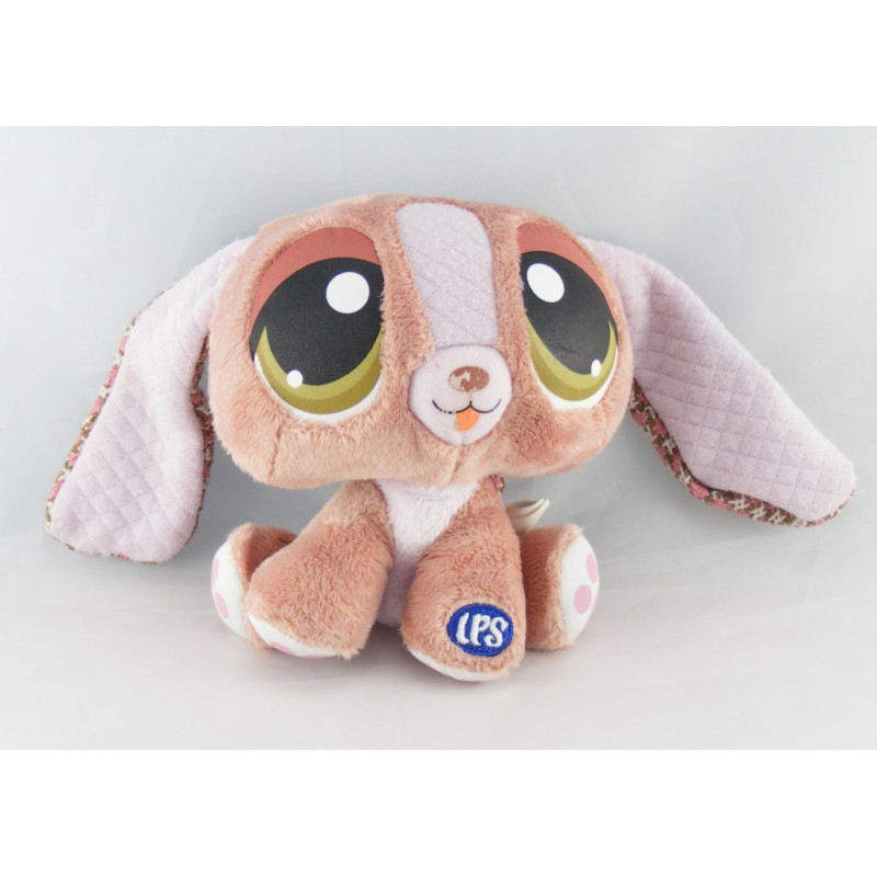 Peluche lapin chien marron rose PETSHOP HASBRO