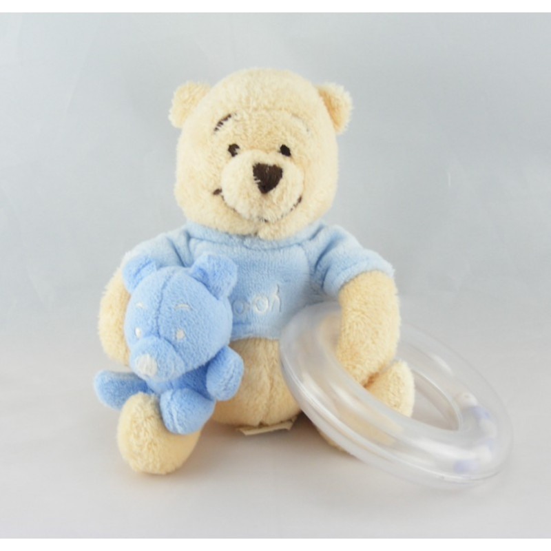 Doudou Plat Winnie l'Ourson Blanc