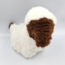 Ancienne Peluche chien blanc marron FREE EASY