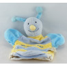 Doudou plat papillon sur fleur bleu UN REVE DE BEBE LUTOUDOUS