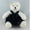 Doudou et Compagnie plat ours blanc bleu marine