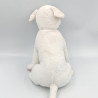 Peluche chien blanc cocard noir Dechavanne
