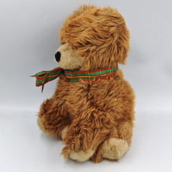 Peluche ours marron noeud vert rouge AUX NATIONS
