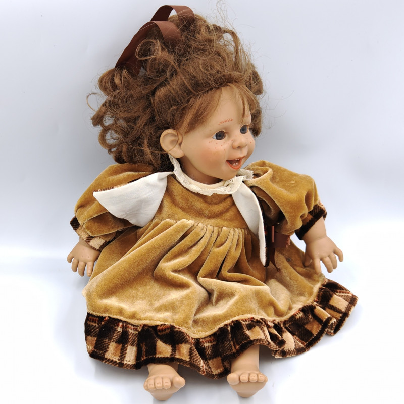 Ancienne Poupée robe marron D’Anton Jos