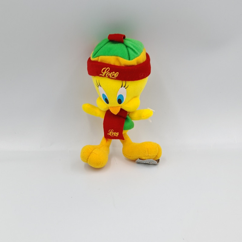 Petite Peluche Titi Le Canari jaune bonnet vert jaune rouge LOONEY TUNES