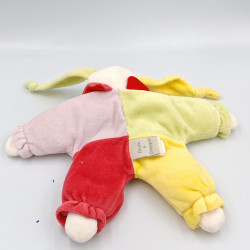 Doudou et compagnie semi plat lapin lapinou arlequin