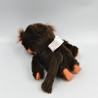 Peluche Singe Kiki fille Monchhichi couettes noeuds rose SEKIGUCHI