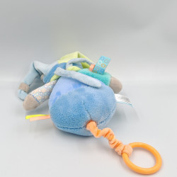 Doudou musical chat gris bleu vert orange Nino BABY NAT