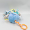 Doudou musical chat gris bleu vert orange Nino BABY NAT